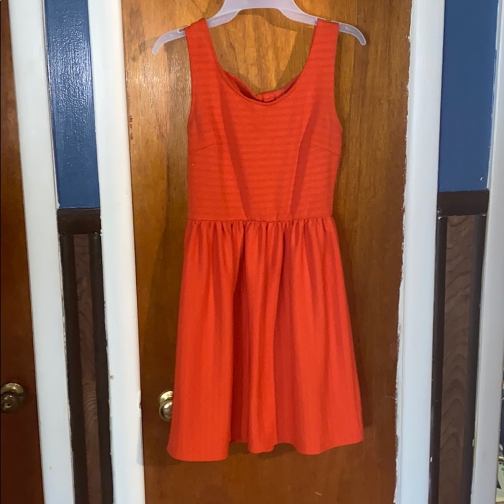 Bright orange cocktail dress